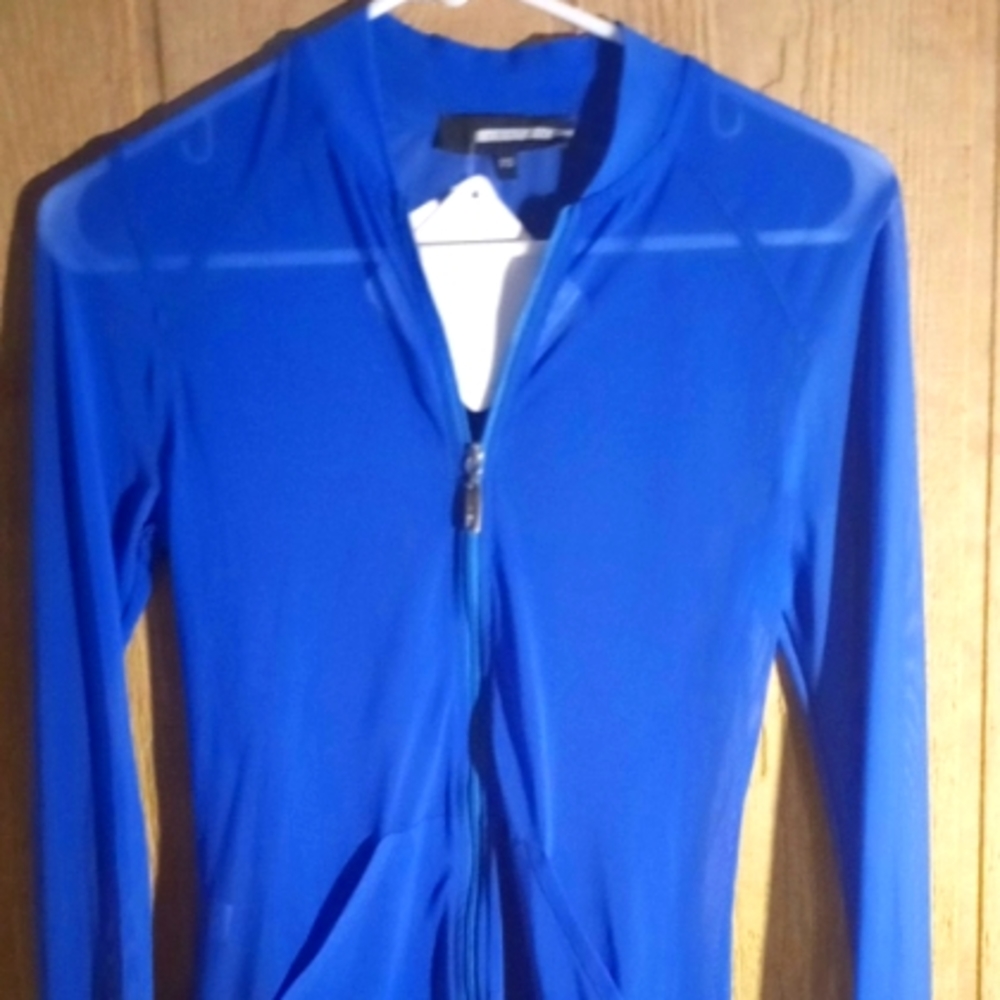 Blue Anatomie designer mesh workout zip up